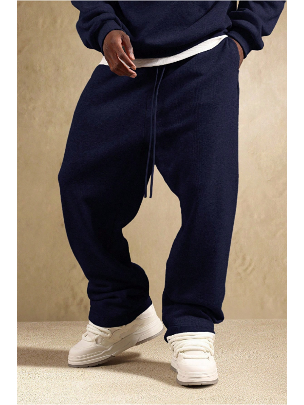 Lacivert Oversize Baggy Erkek Eşofman Altı-1