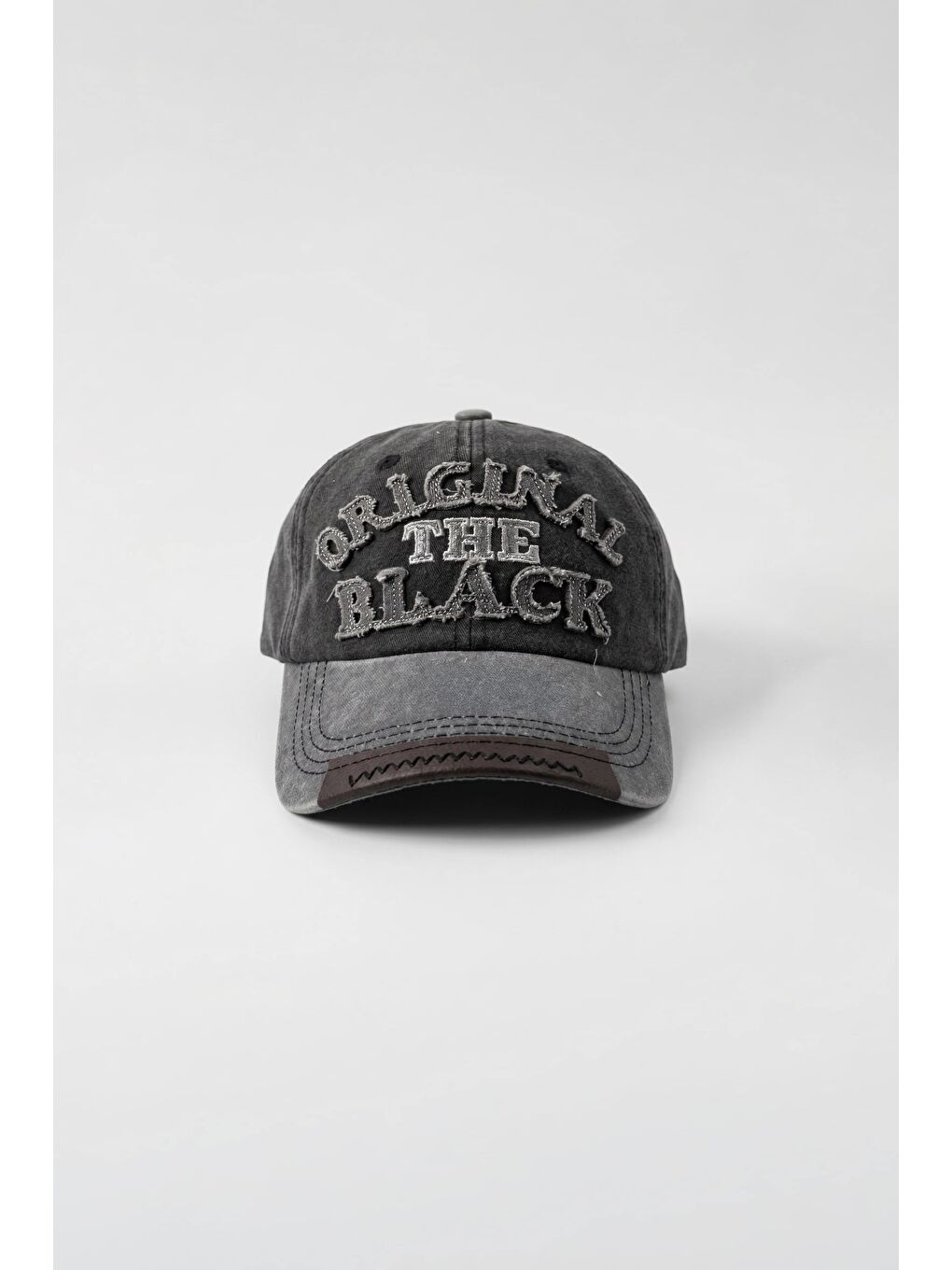 Erkek Nakış Detaylı Beyzbol Şapka Antrasit