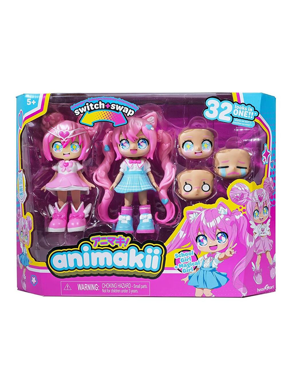 Animakii Bebek ve Aksesuar Seti - School Girl ve Magical Girl