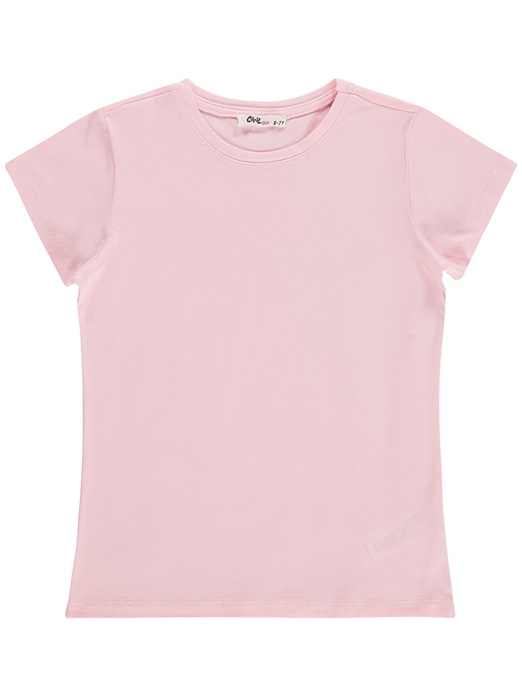 Girls Basic 6-9 Yaş Tişört - Pembe