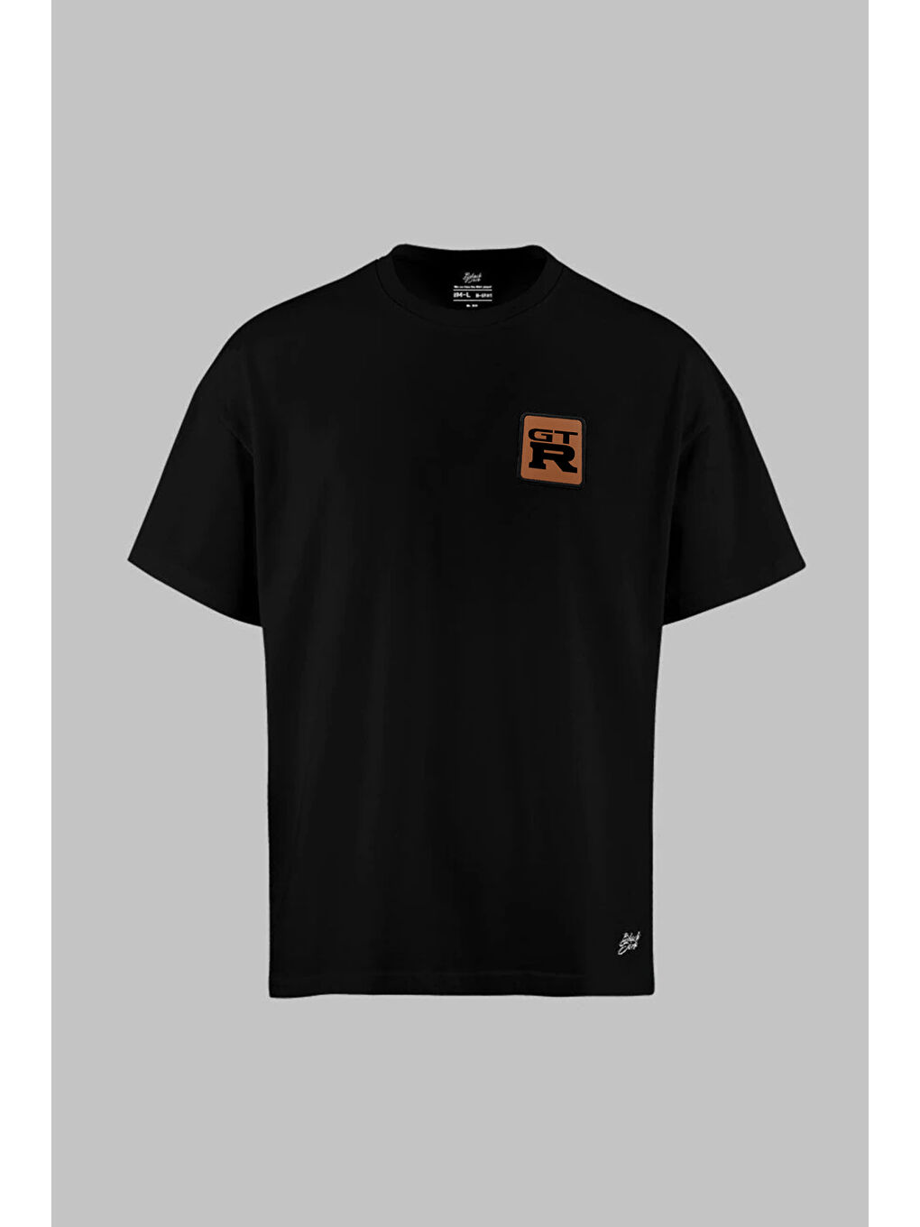 GTR Logolu Oversize M-L B-Shirt Siyah