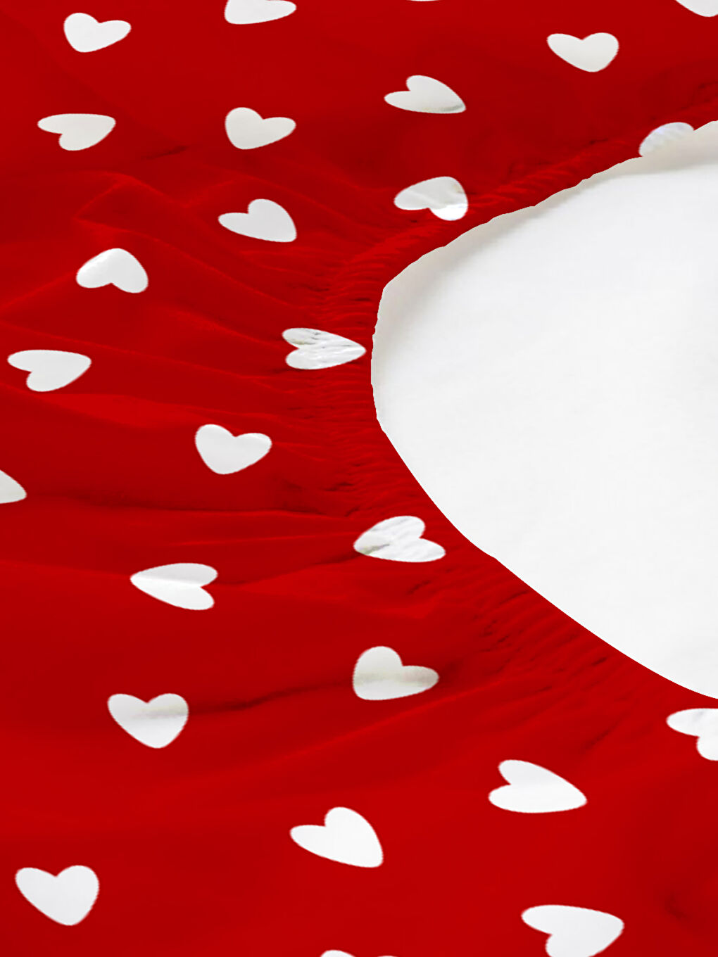 Karışık Kalp Desenli Baskılı Çift Kişilik 180x200 Cm Çarşaf Takımı-1