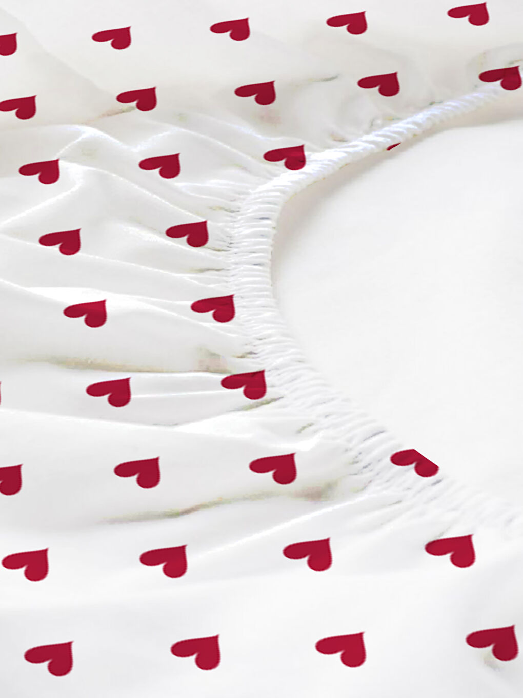 Karışık Kalp Desenli Baskılı Çift Kişilik 180x200 Cm Çarşaf Takımı-1