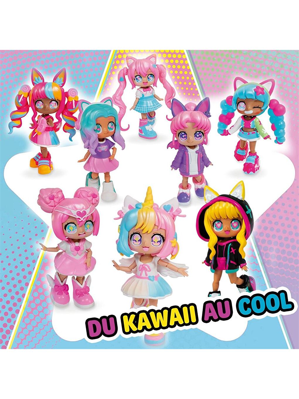 Animakii Bebek ve Aksesuar Seti - School Girl ve Magical Girl-4