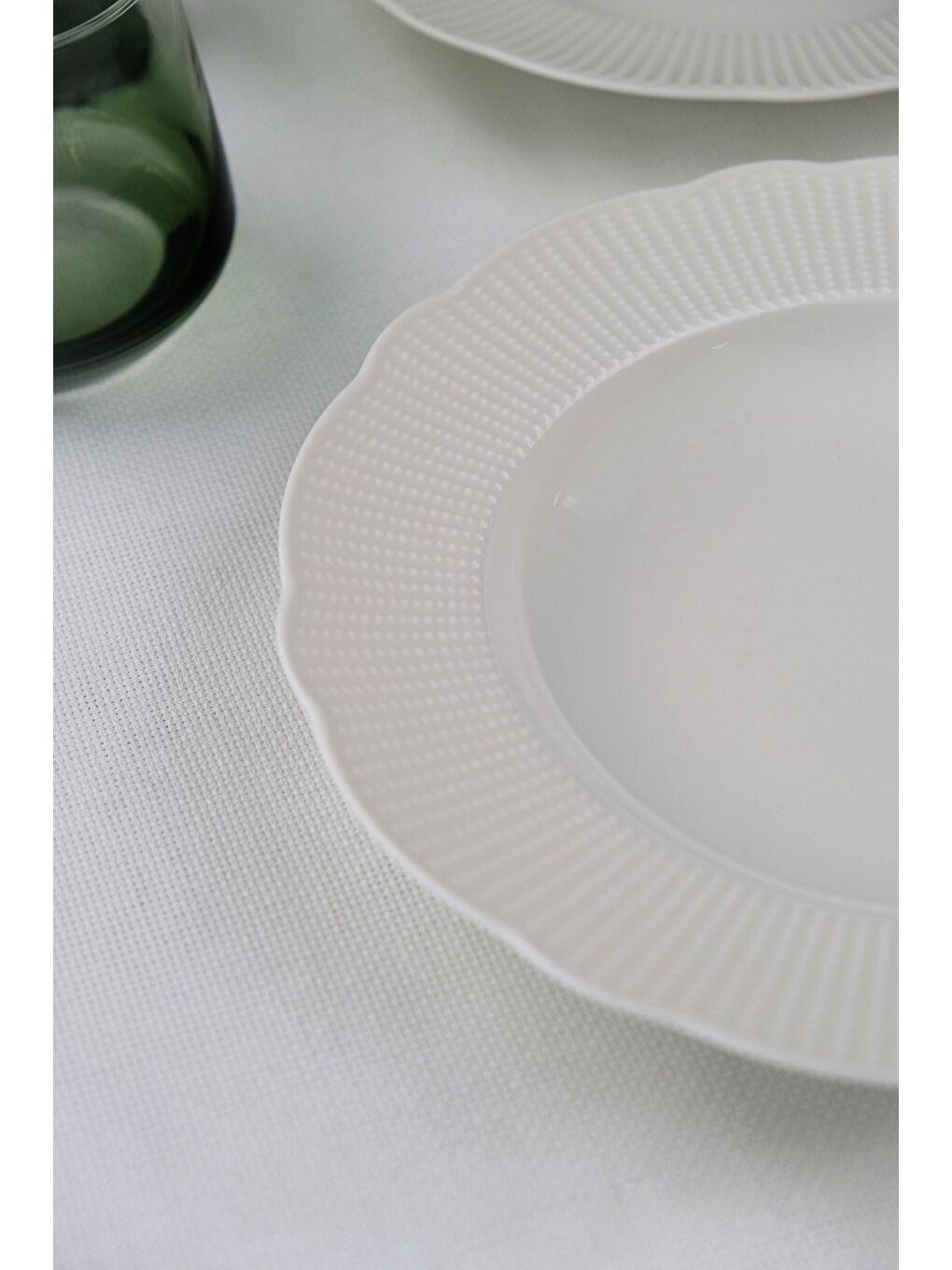 Beyaz Bone İlay Çukur Tabak 22cm 2 li-1