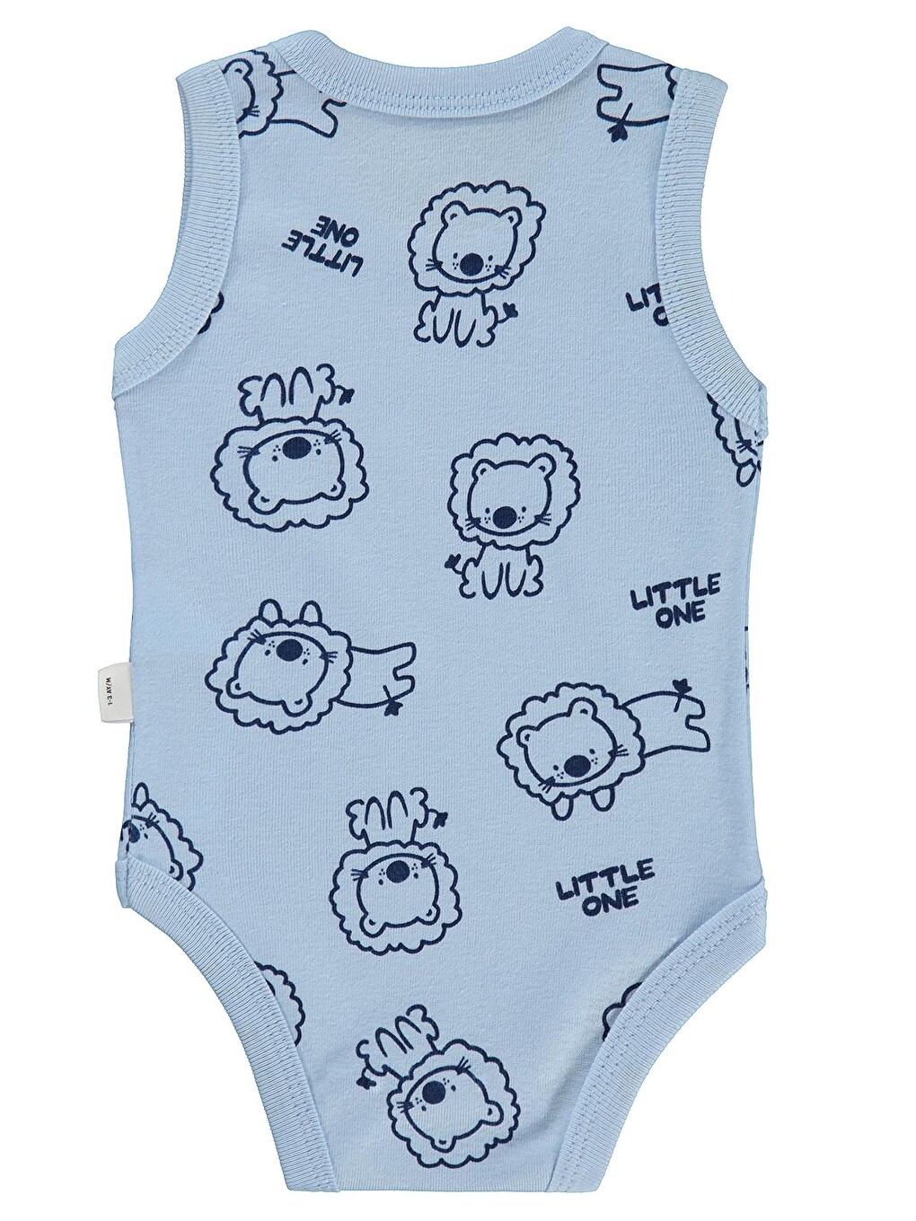 Baby Little One Baskılı 0-24 Ay Çıtçıtlı Badi - Mavi-2