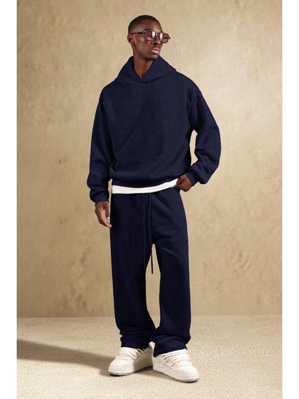 Lacivert Oversize Baggy Erkek Eşofman Altı-2