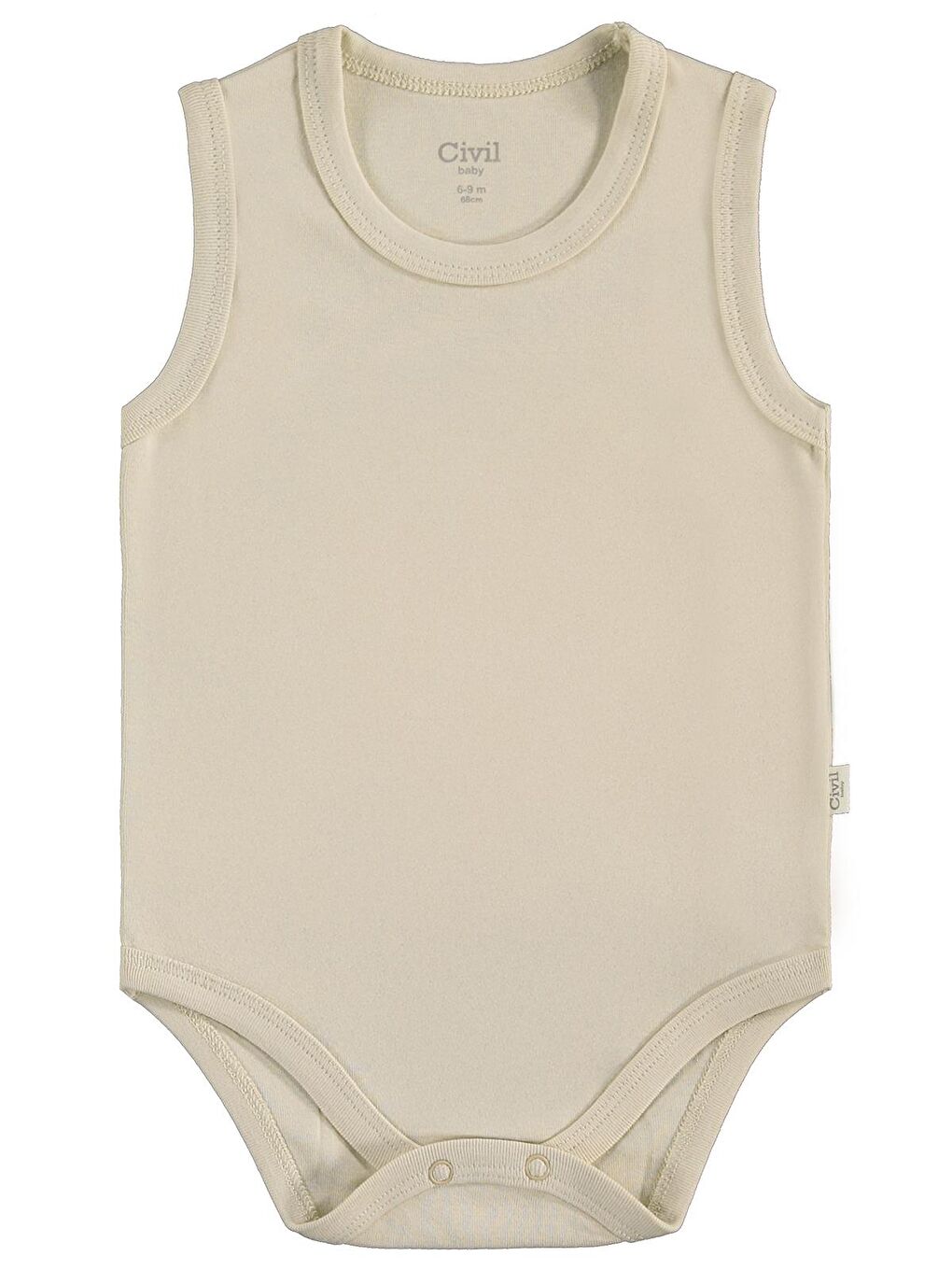 Baby 3'lü Karışık Renk 3-36 Ay Çıtçıtlı Badi - Bej 18-24 Ay-4