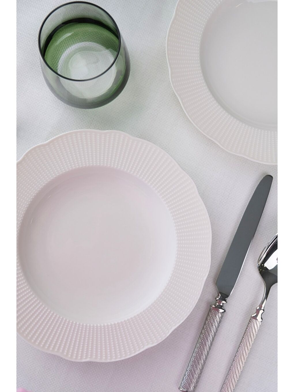 Beyaz Bone İlay Çukur Tabak 22cm 2 li-4