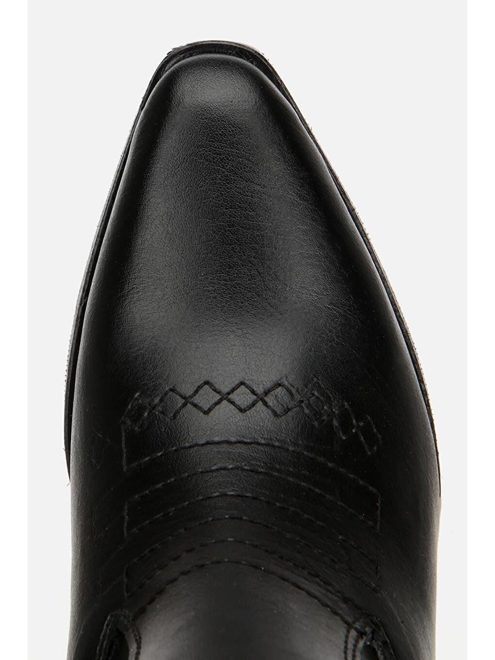 Kadın Siyah İşleme Detaylı Kovboy Western Topuklu Bot-6