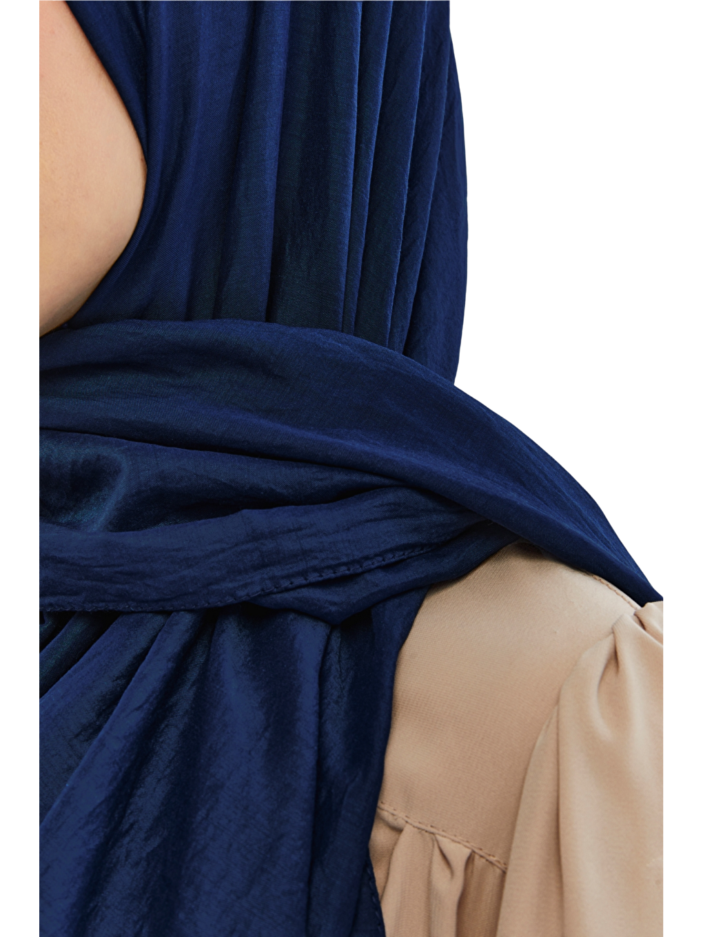 Lacivert Pamuk Soft Şal-1