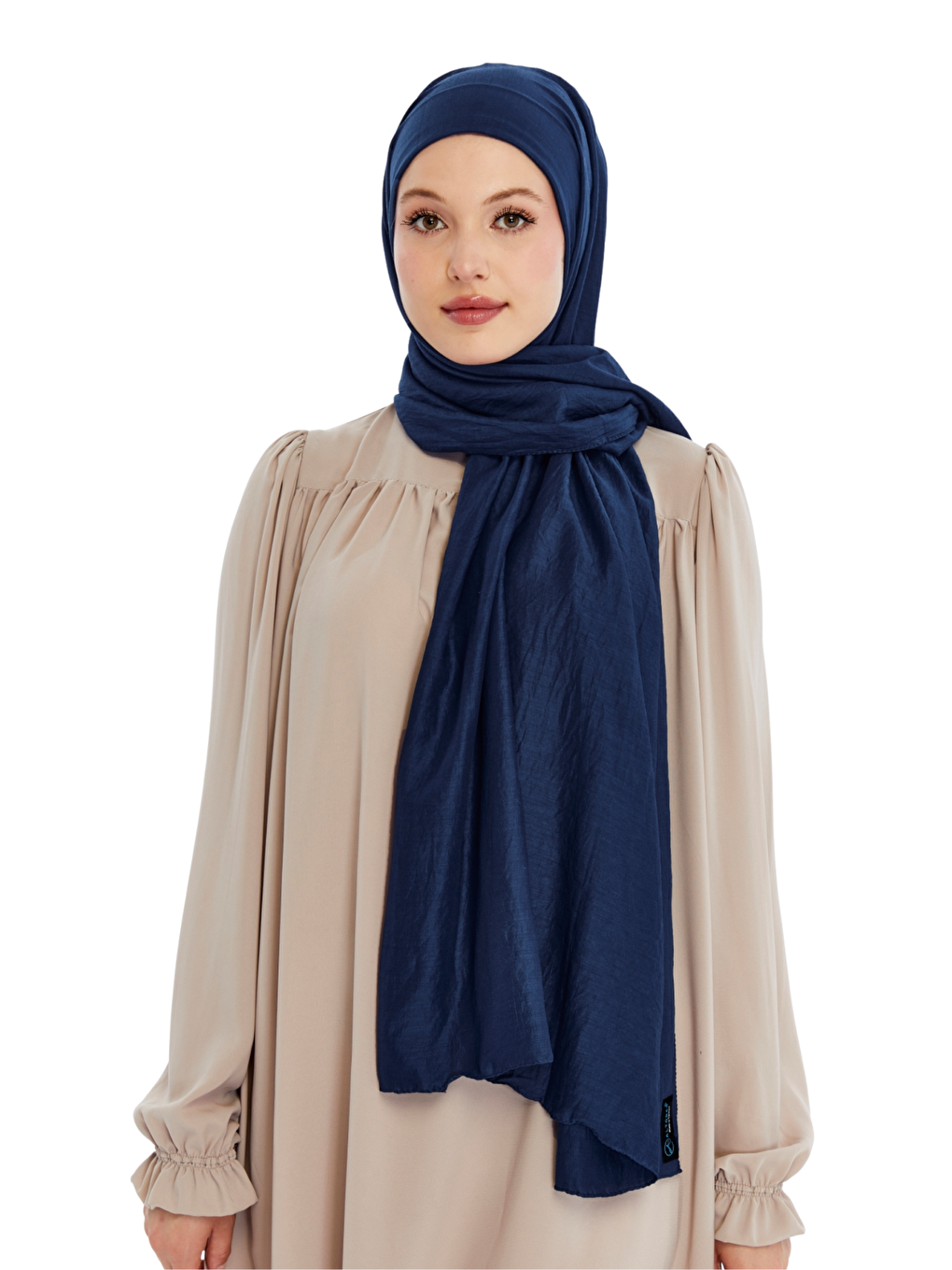 Lacivert Pamuk Soft Şal-2