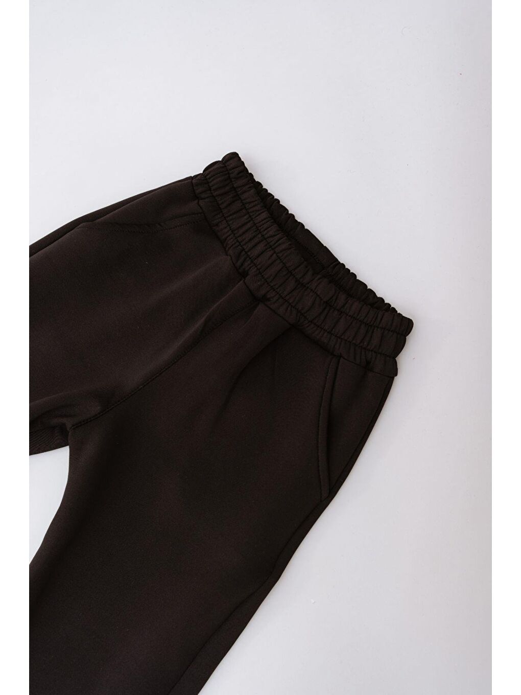 Kız Çocuk Manşetli Paça Eşofman Altı 871 Siyah-2