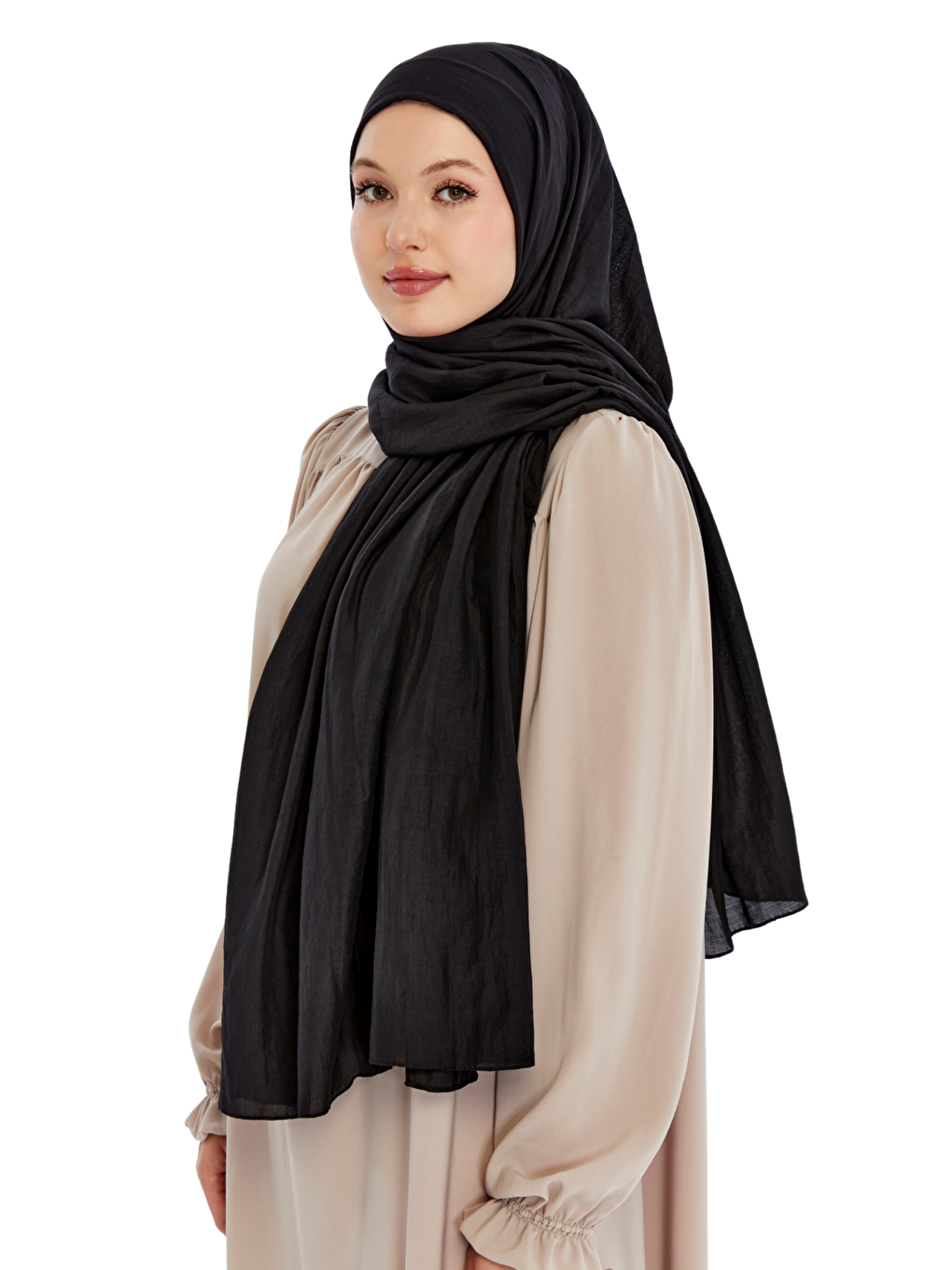 Siyah Pamuk Soft Şal-2