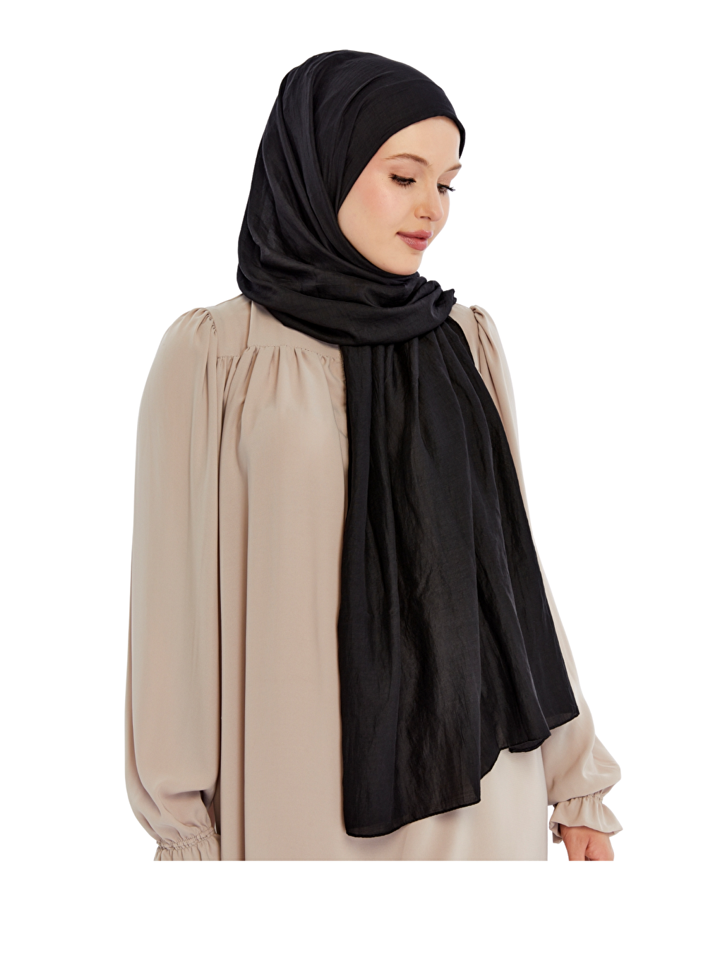 Siyah Pamuk Soft Şal-3