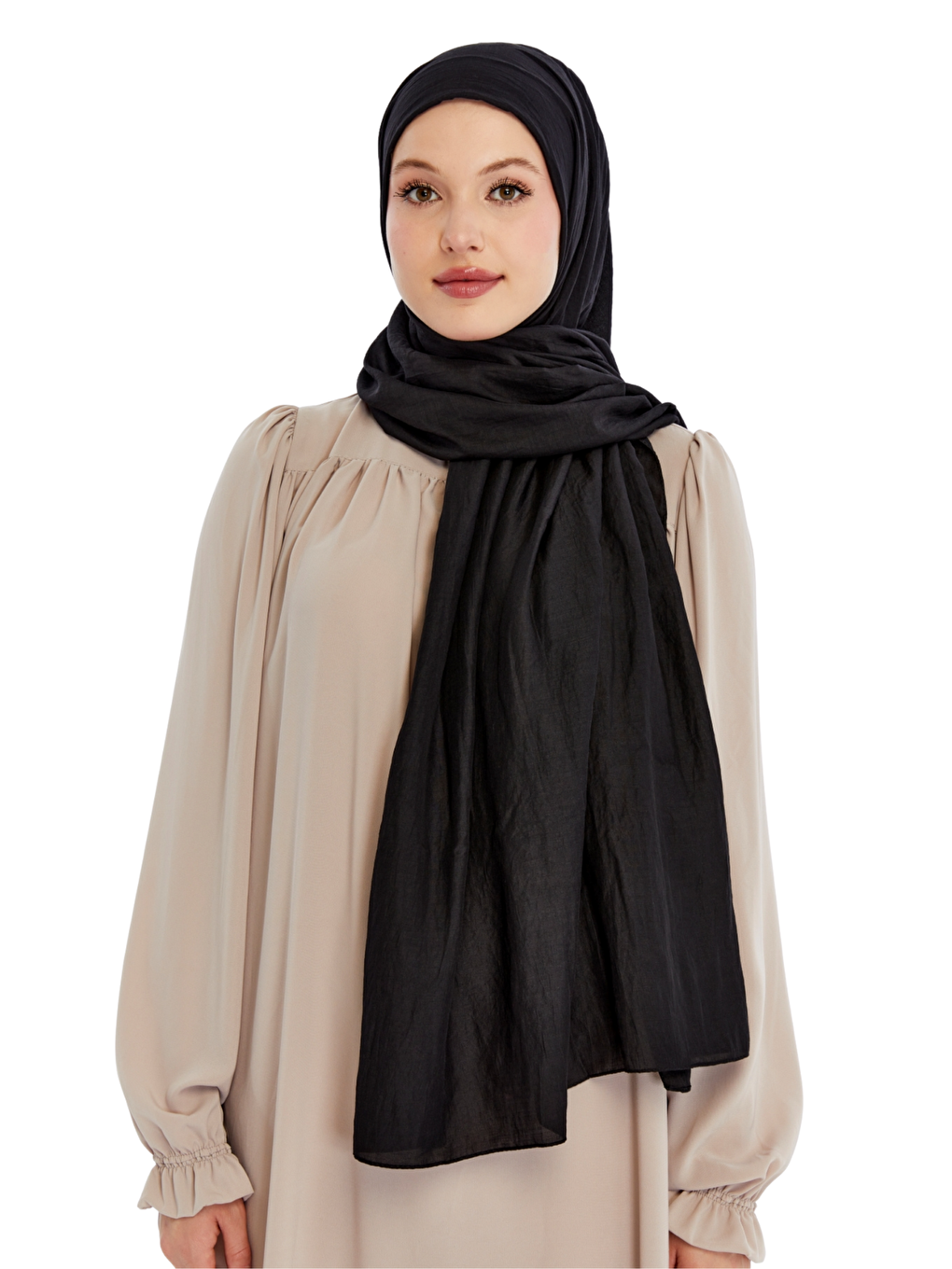 Siyah Pamuk Soft Şal-4