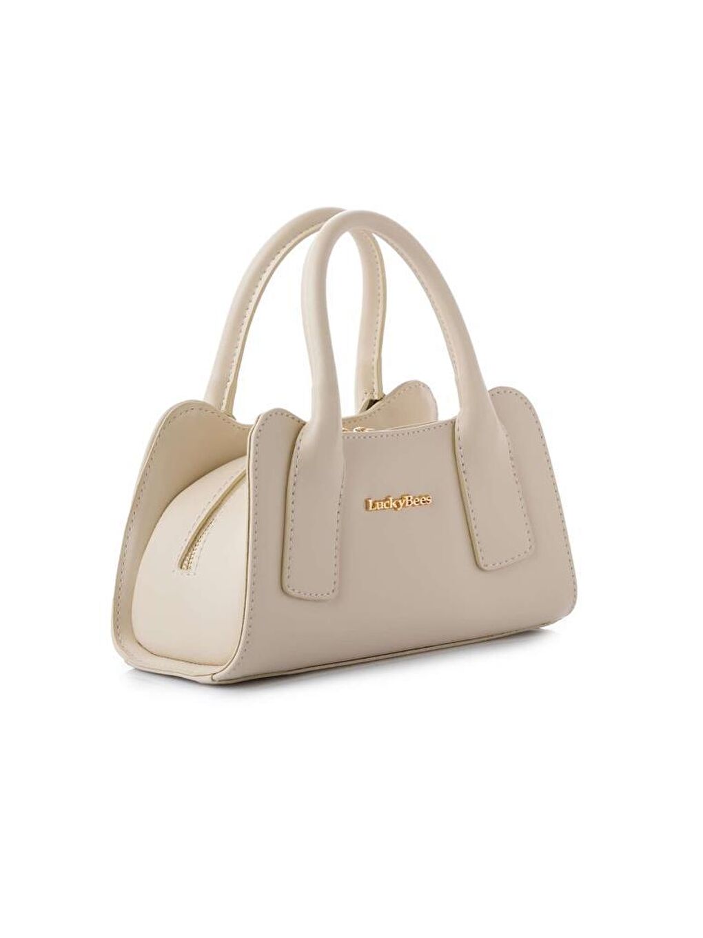 Ekru Lana El ve Omuz Çantası-1