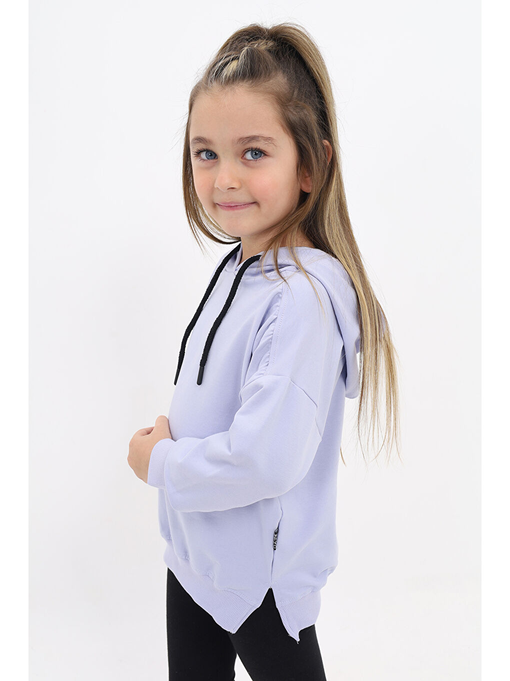 Lila Kız Çocuk Nakışlı Sweatshirt-3