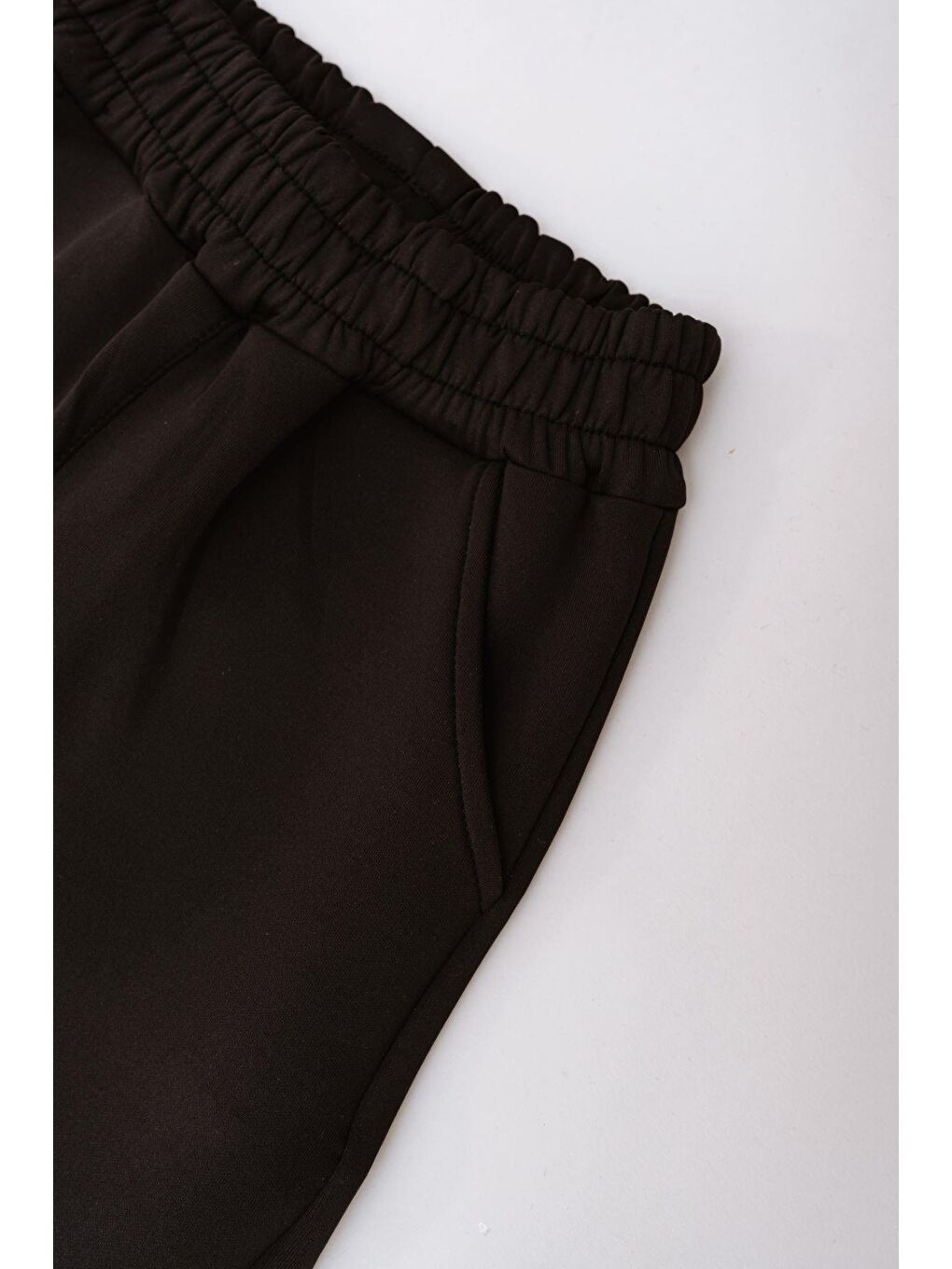 Kız Çocuk Manşetli Paça Eşofman Altı 871 Siyah-3