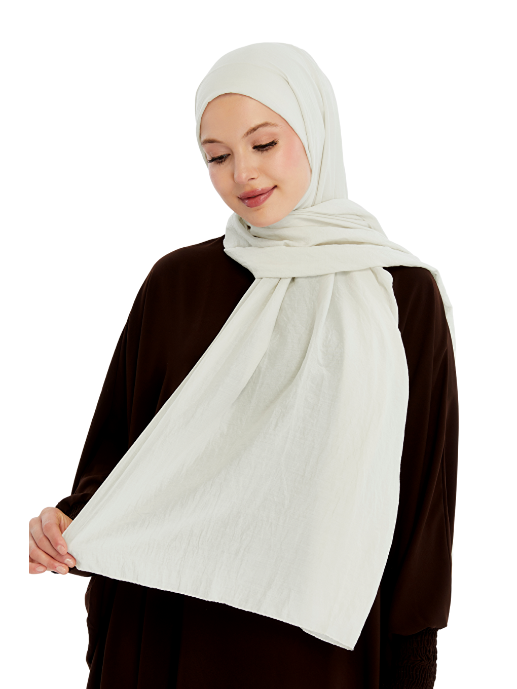 Ekru Pamuk Soft Şal
