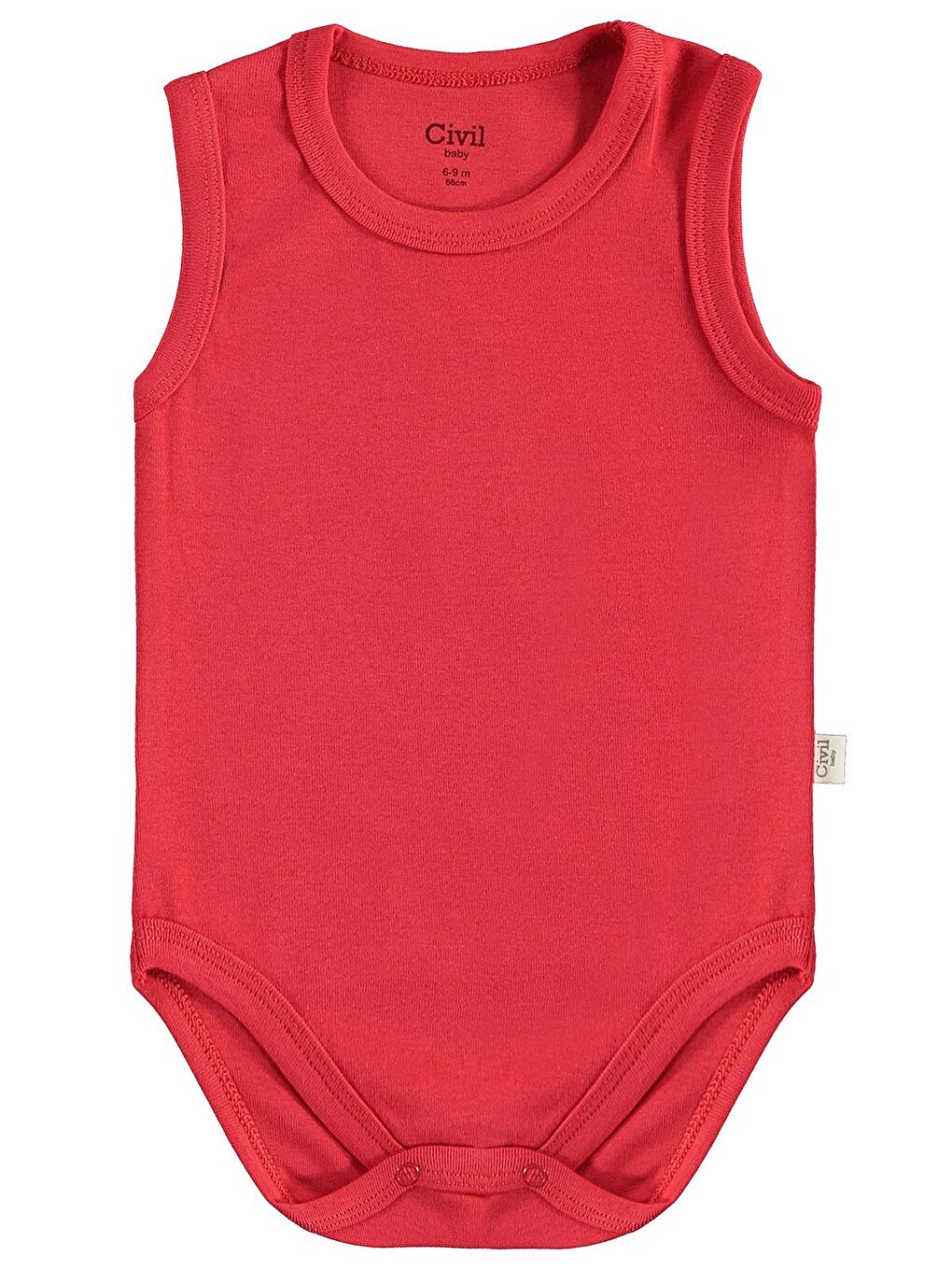 Baby 3'lü Karışık Renk 3-36 Ay Çıtçıtlı Badi - Kırmızı 12-18 Ay-5