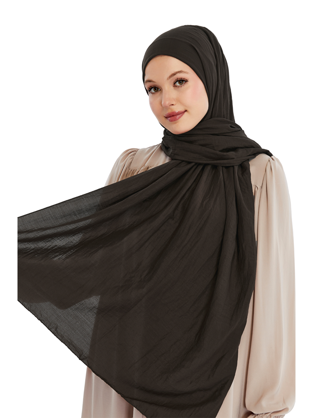 Kahverengi Pamuk Soft Şal