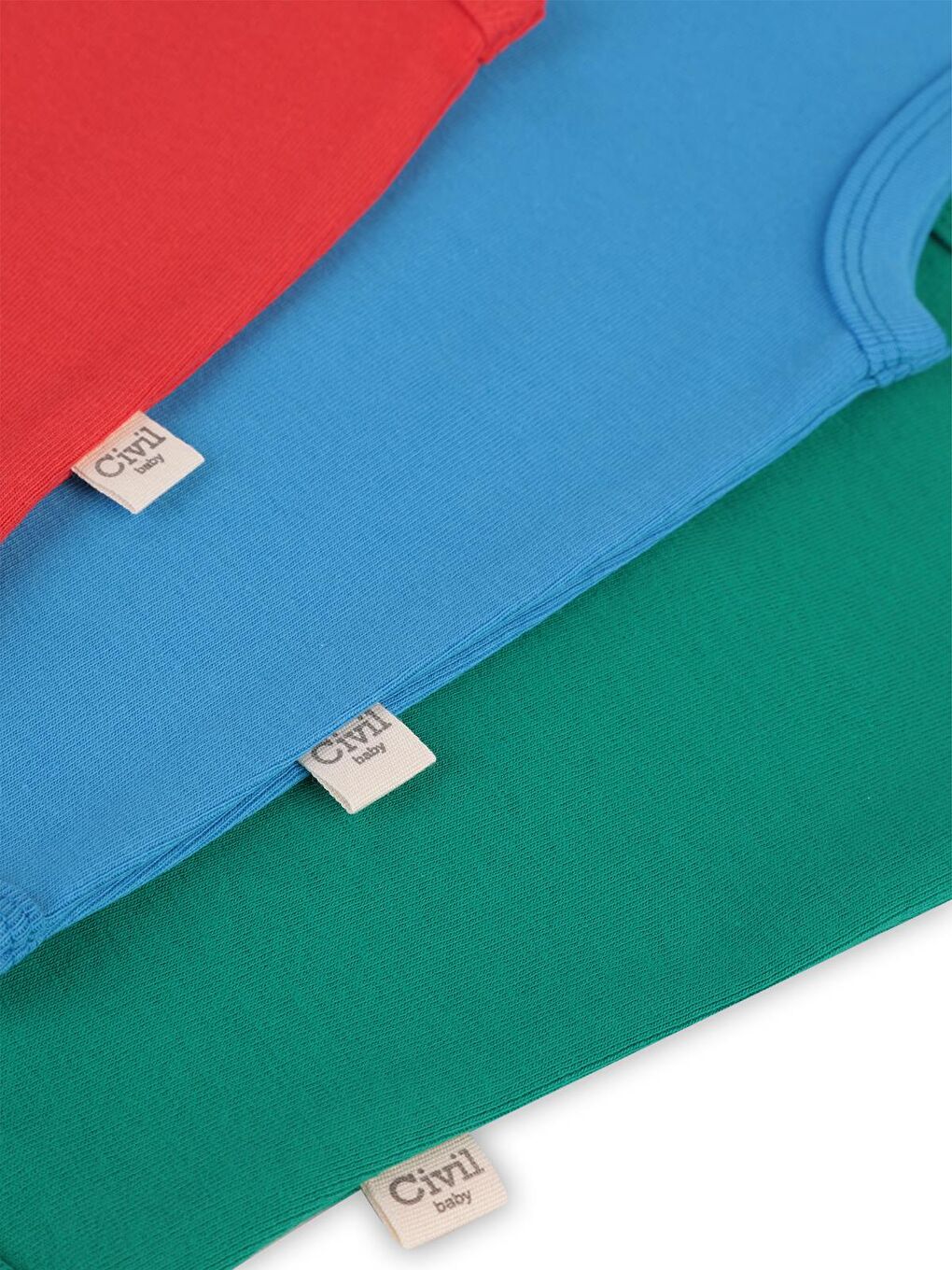 Baby 3'lü Karışık Renk 3-36 Ay Çıtçıtlı Badi - Kırmızı 12-18 Ay-6