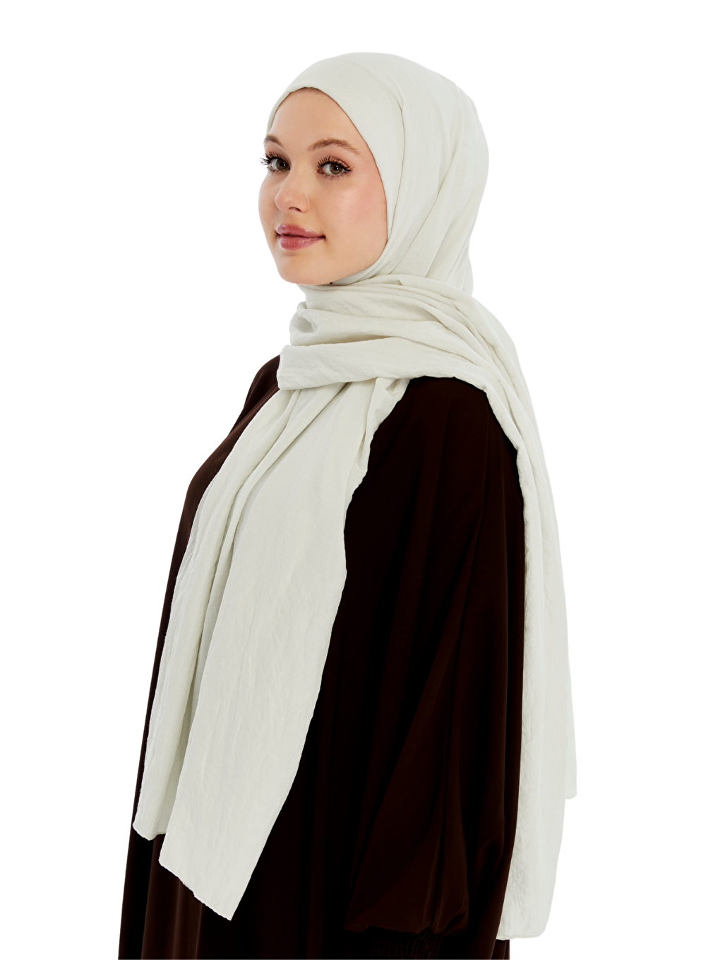 Ekru Pamuk Soft Şal-2