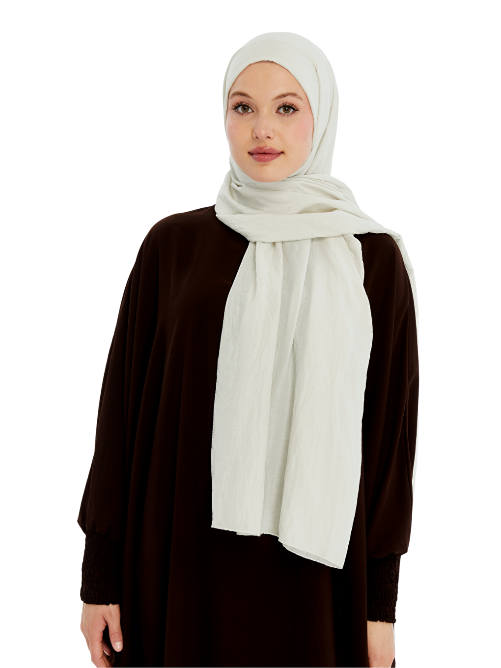Ekru Pamuk Soft Şal-3