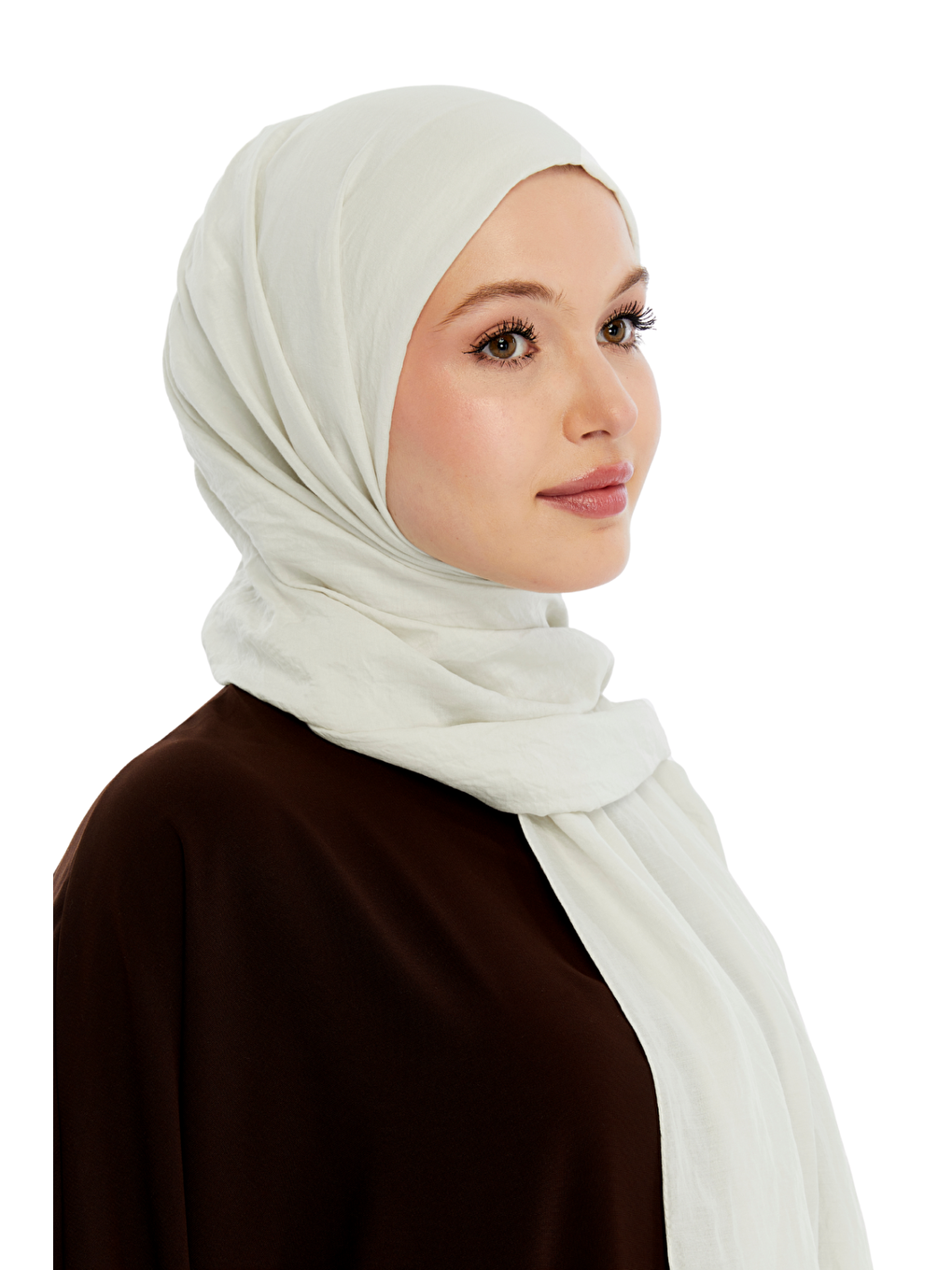 Ekru Pamuk Soft Şal-4