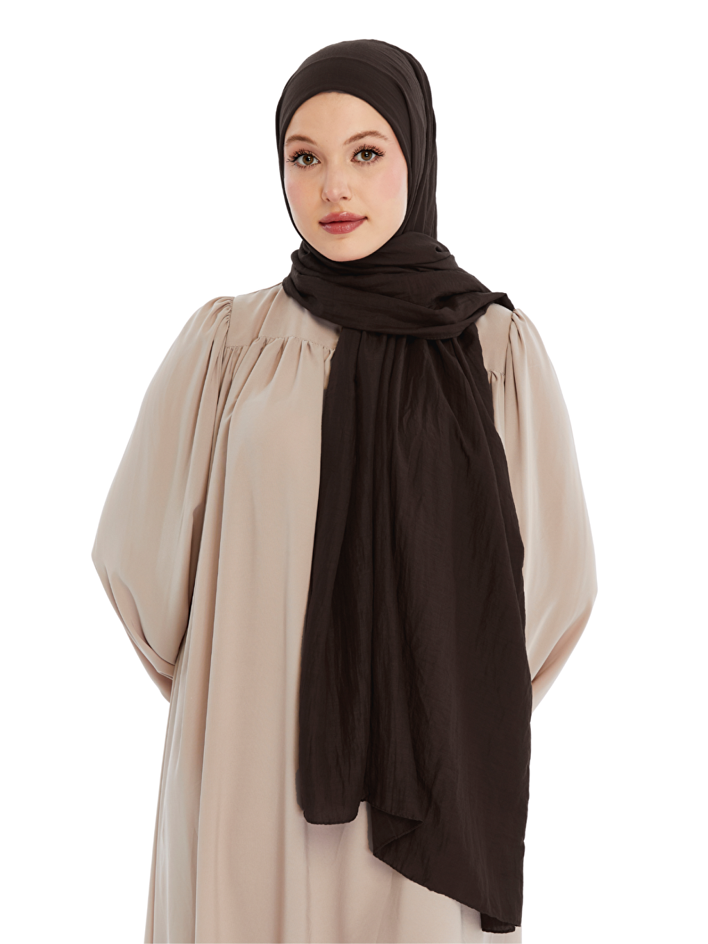 Kahverengi Pamuk Soft Şal-3