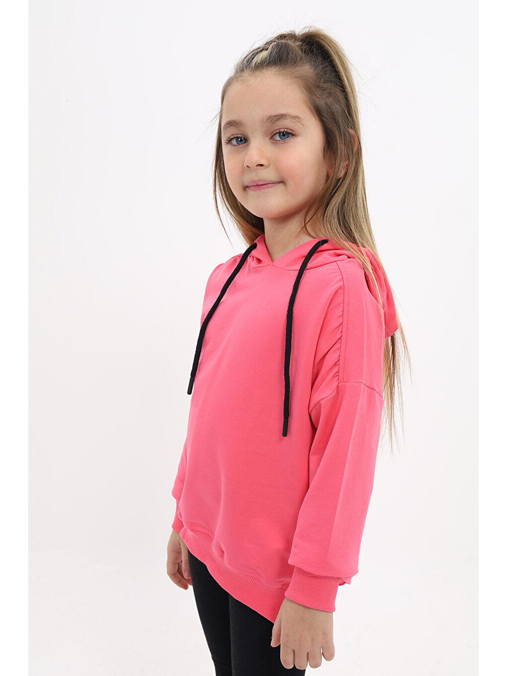 Fuşya Kız Çocuk Nakışlı Sweatshirt-1