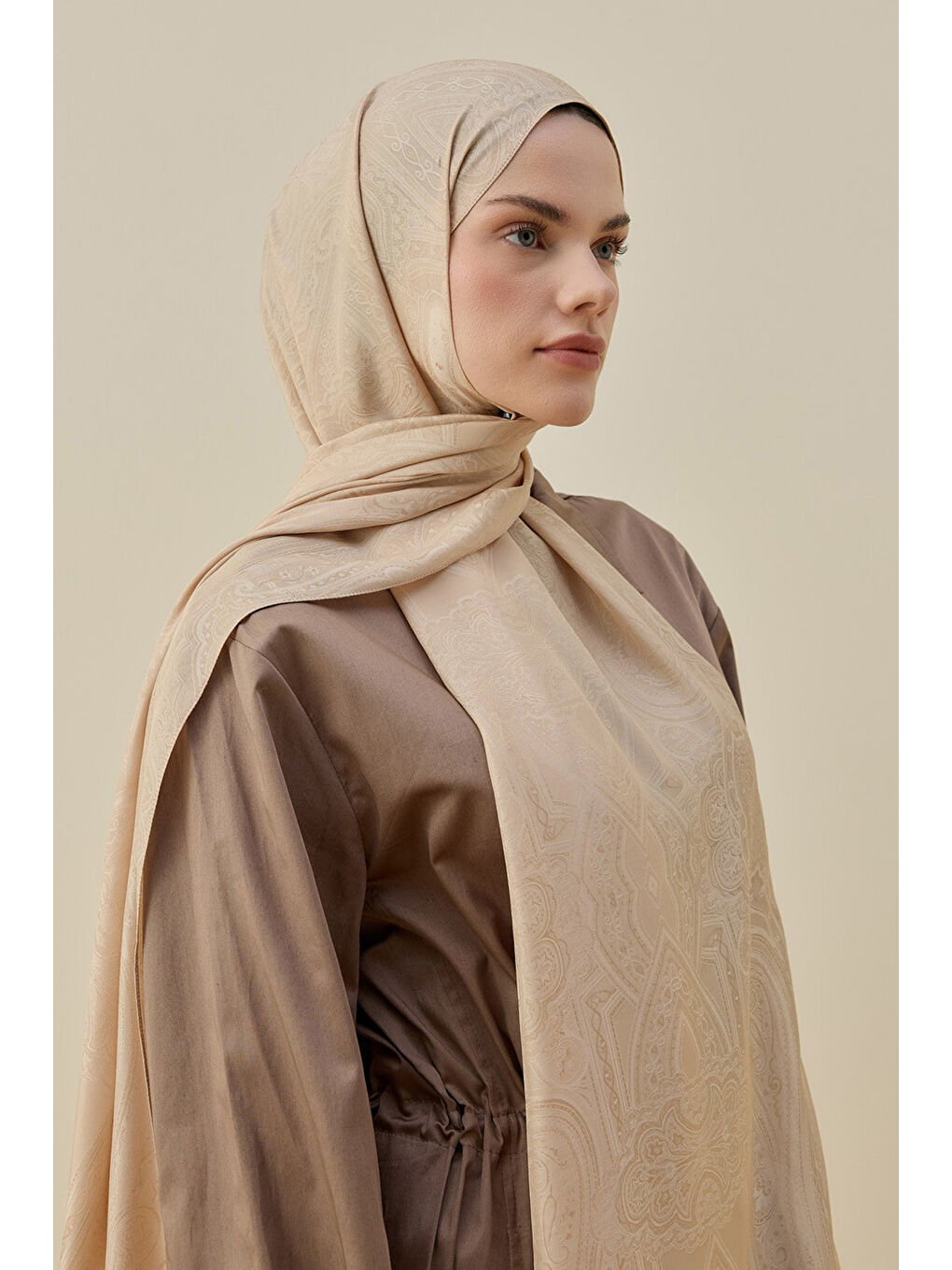 İconic kadın Şal 2605 Bej-2