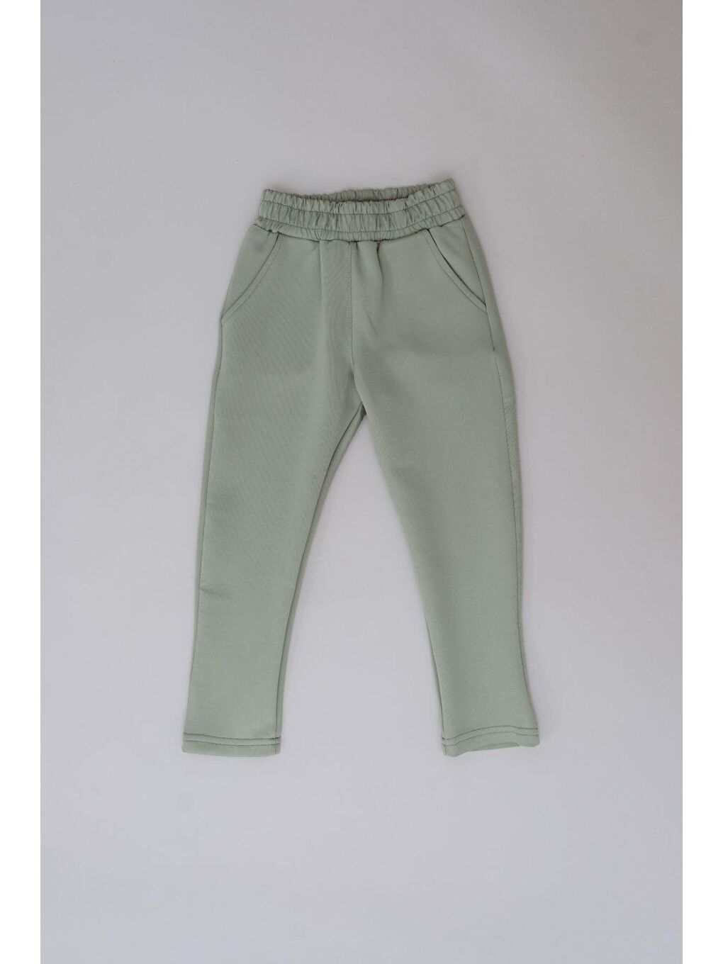 Kız Çocuk Düz Paça Eşofman Altı 870 Fıstık Yeşil