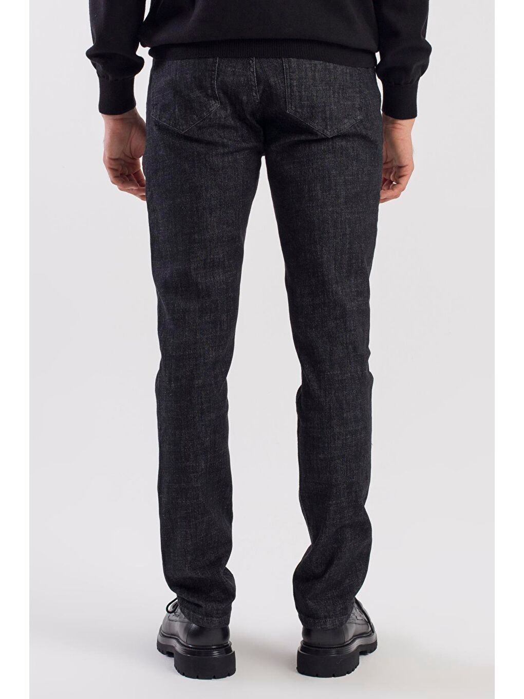 Siyah Slimfit Pamuklu Yıkamalı  Jean Pantolon-3