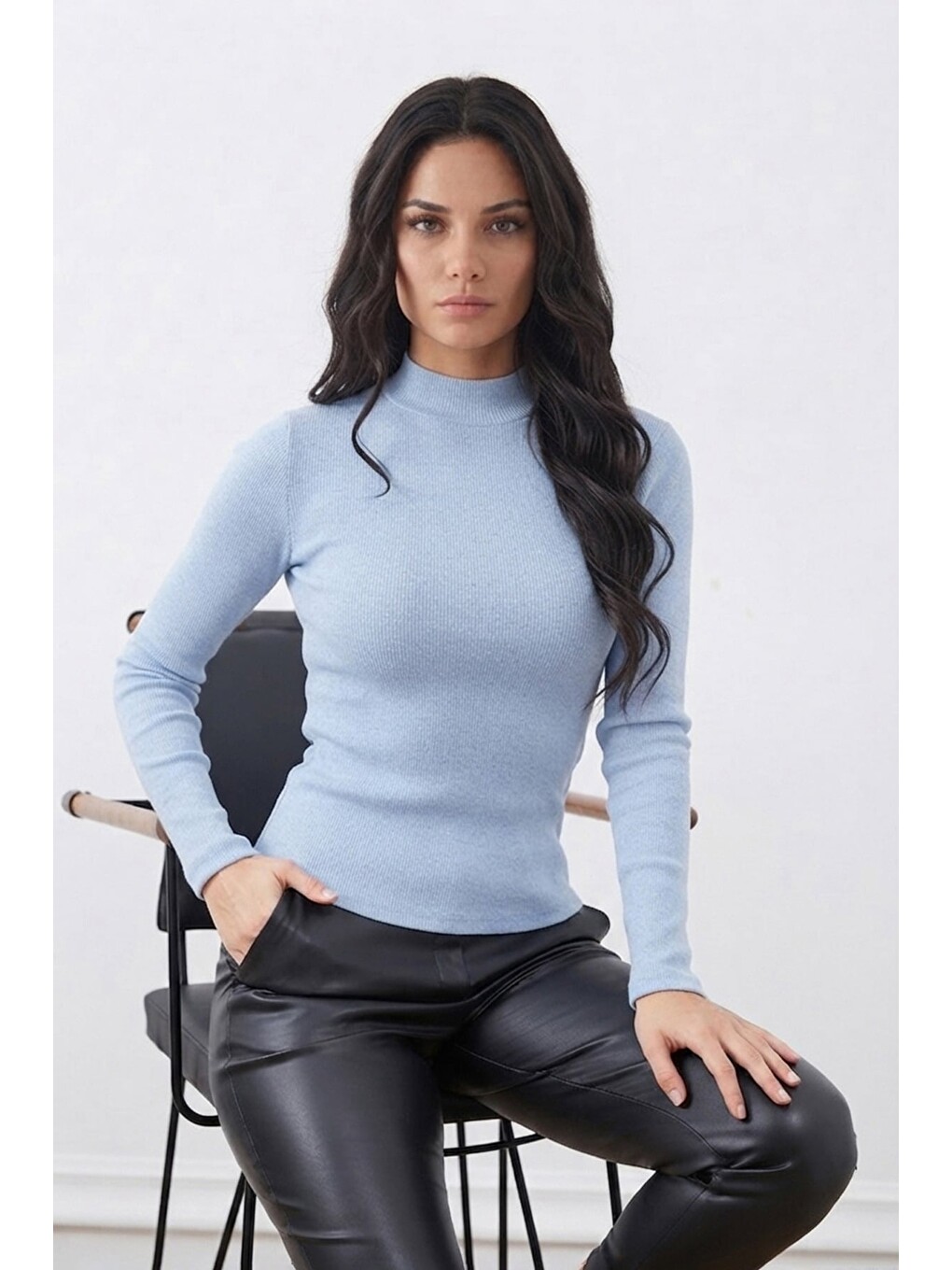 Mavi Basic Dik Yaka Slim Fit Bluz