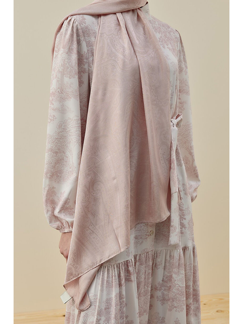 Pembe İconic kadın Şal 2605 Pudra-2