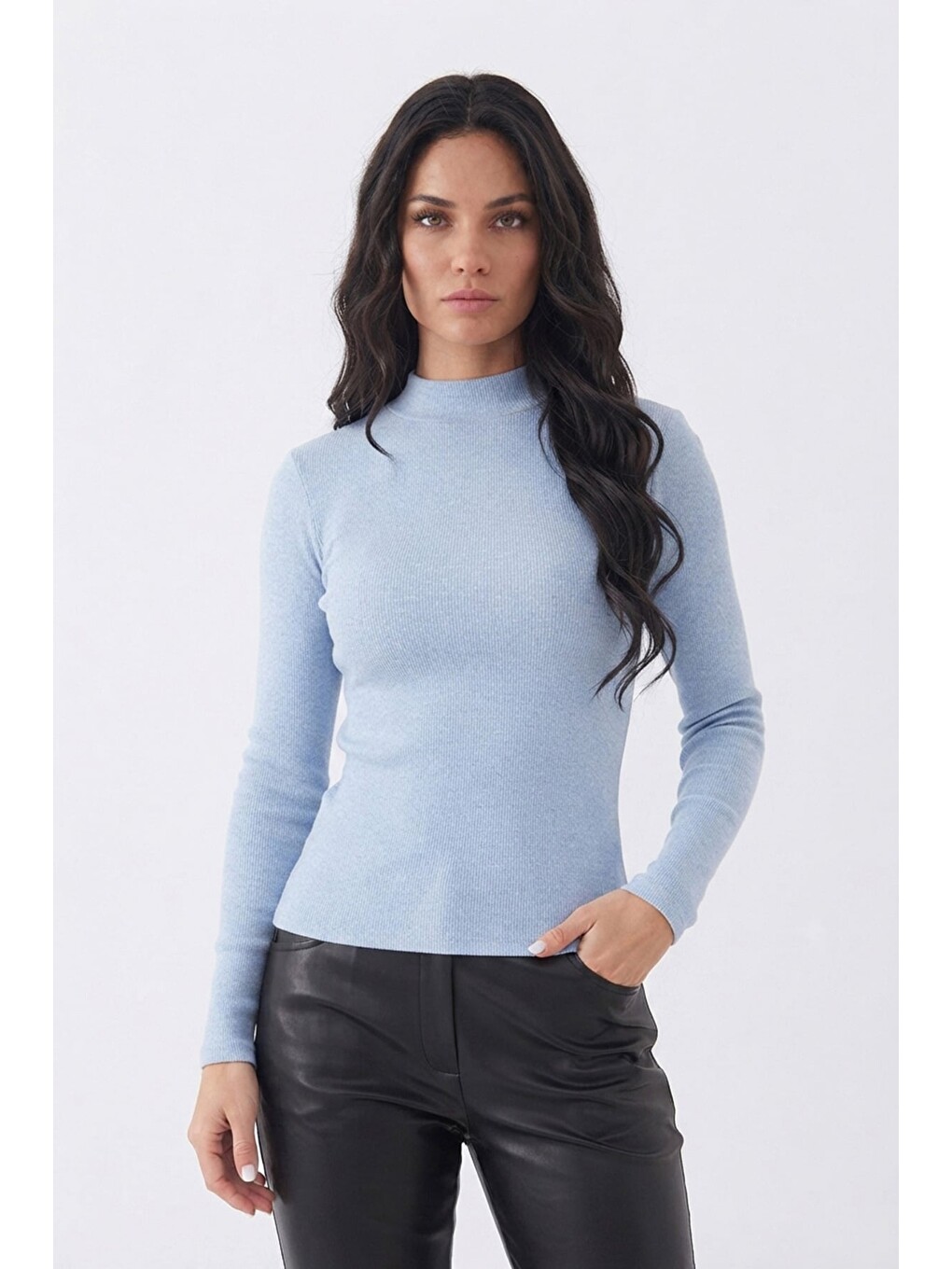Mavi Basic Dik Yaka Slim Fit Bluz-1