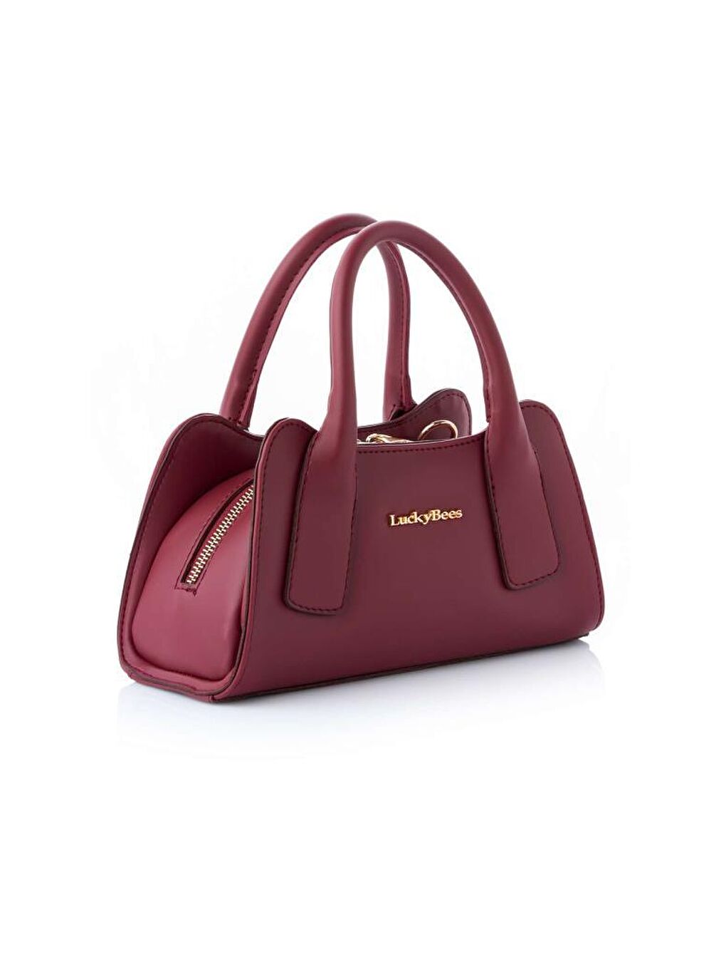 Bordo Lana El ve Omuz Çantası-1