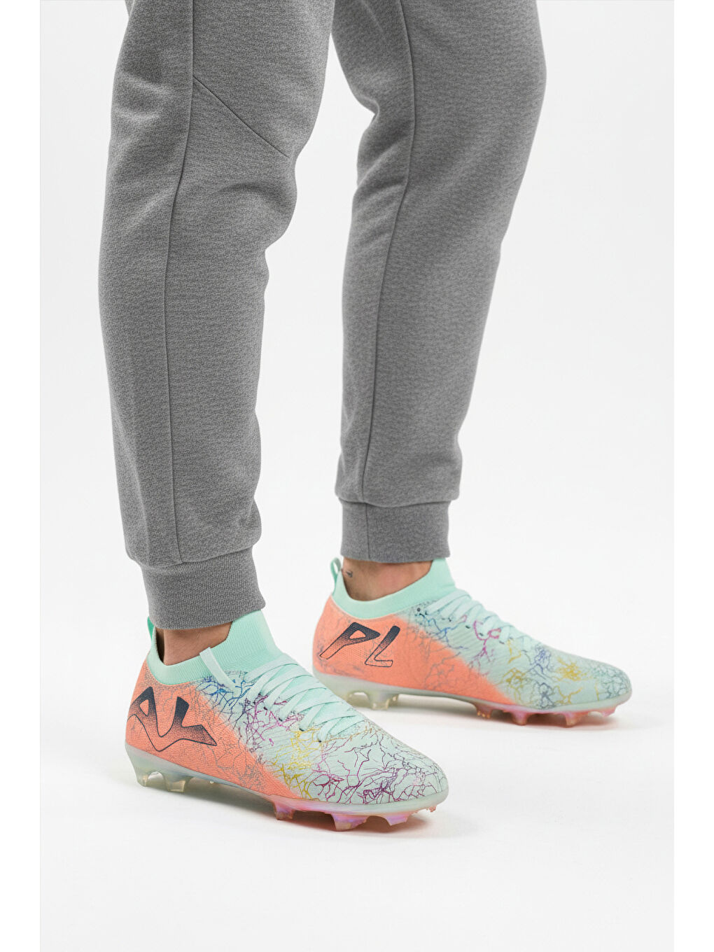 Turkuaz Mint Çoraplı Bağcıklı Erkek Krampon MK-252-153 M-2