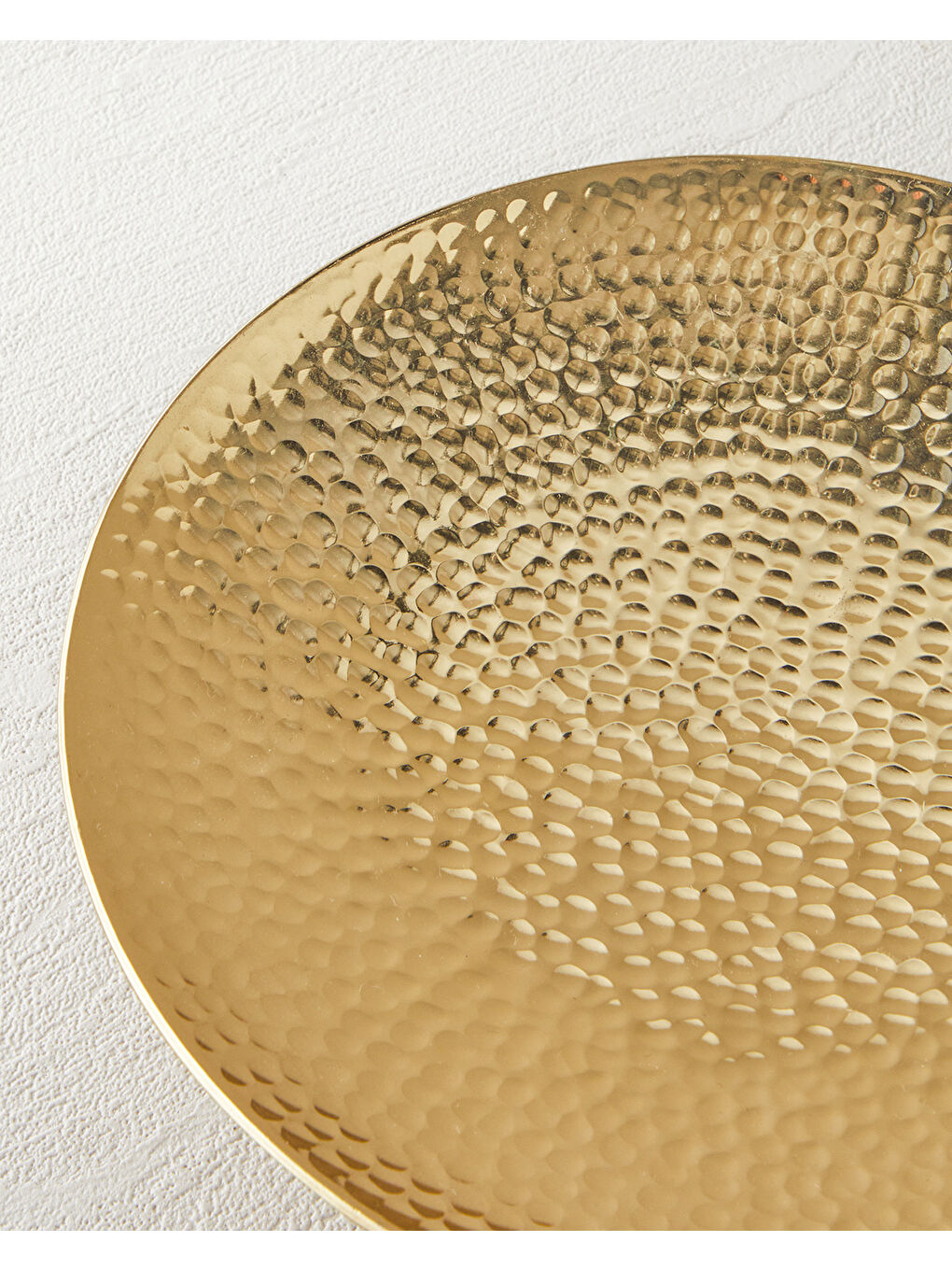 Sarı Adora Metal Dekoratif Tepsi 20 x 20 x 5.5 cm Gold-2