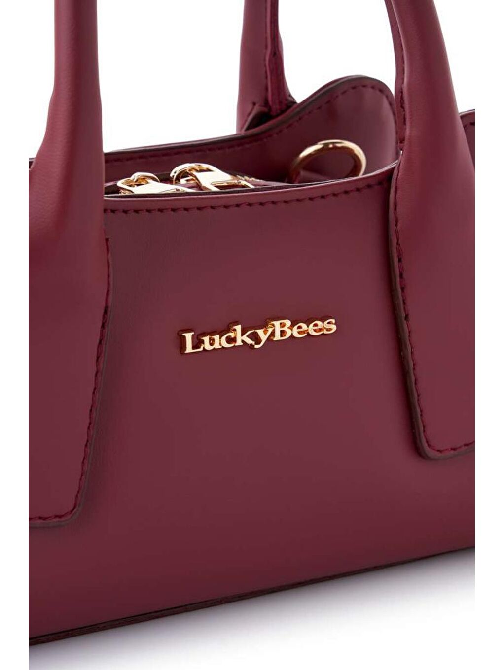 Bordo Lana El ve Omuz Çantası-4