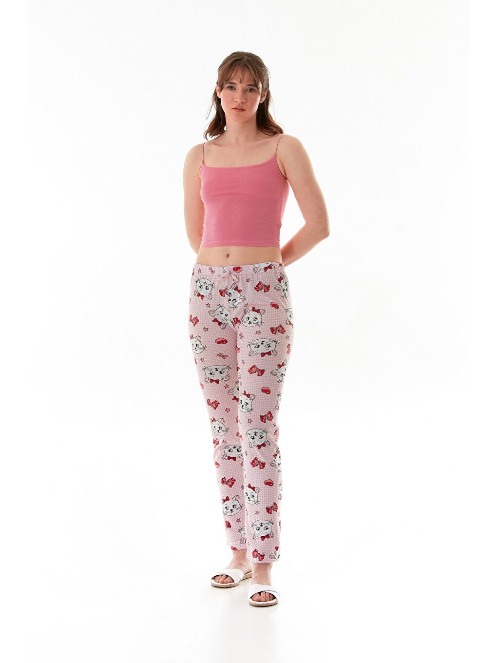 Pembe Limon Baskılı Pijama Altı-1
