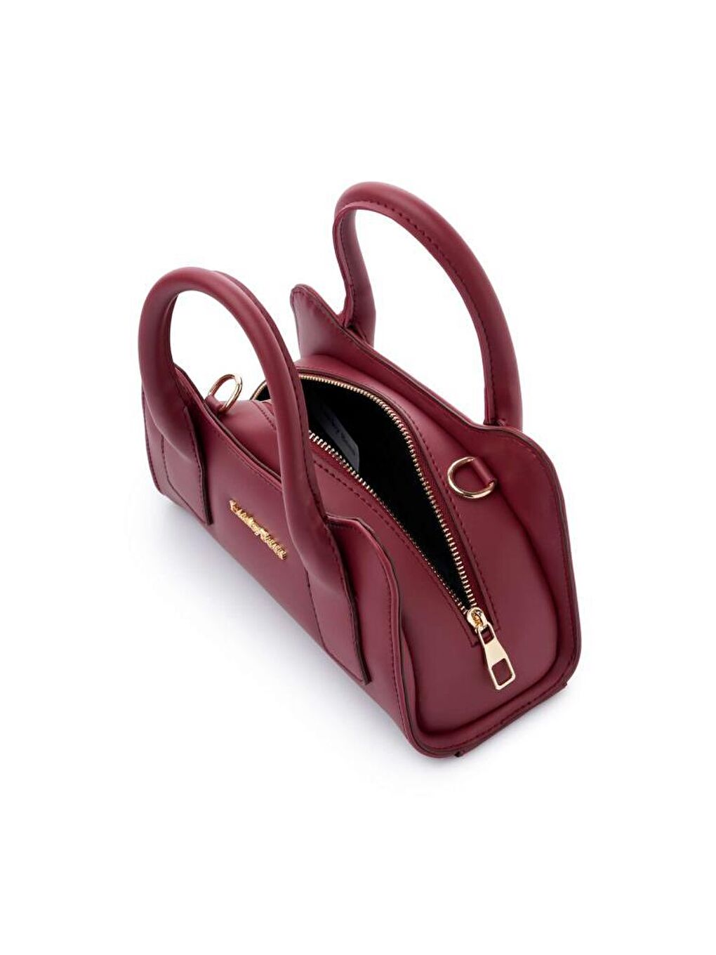 Bordo Lana El ve Omuz Çantası-6