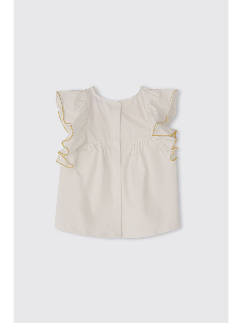 Kız Çocuk Baskı Detaylı Ekru Tişört-1