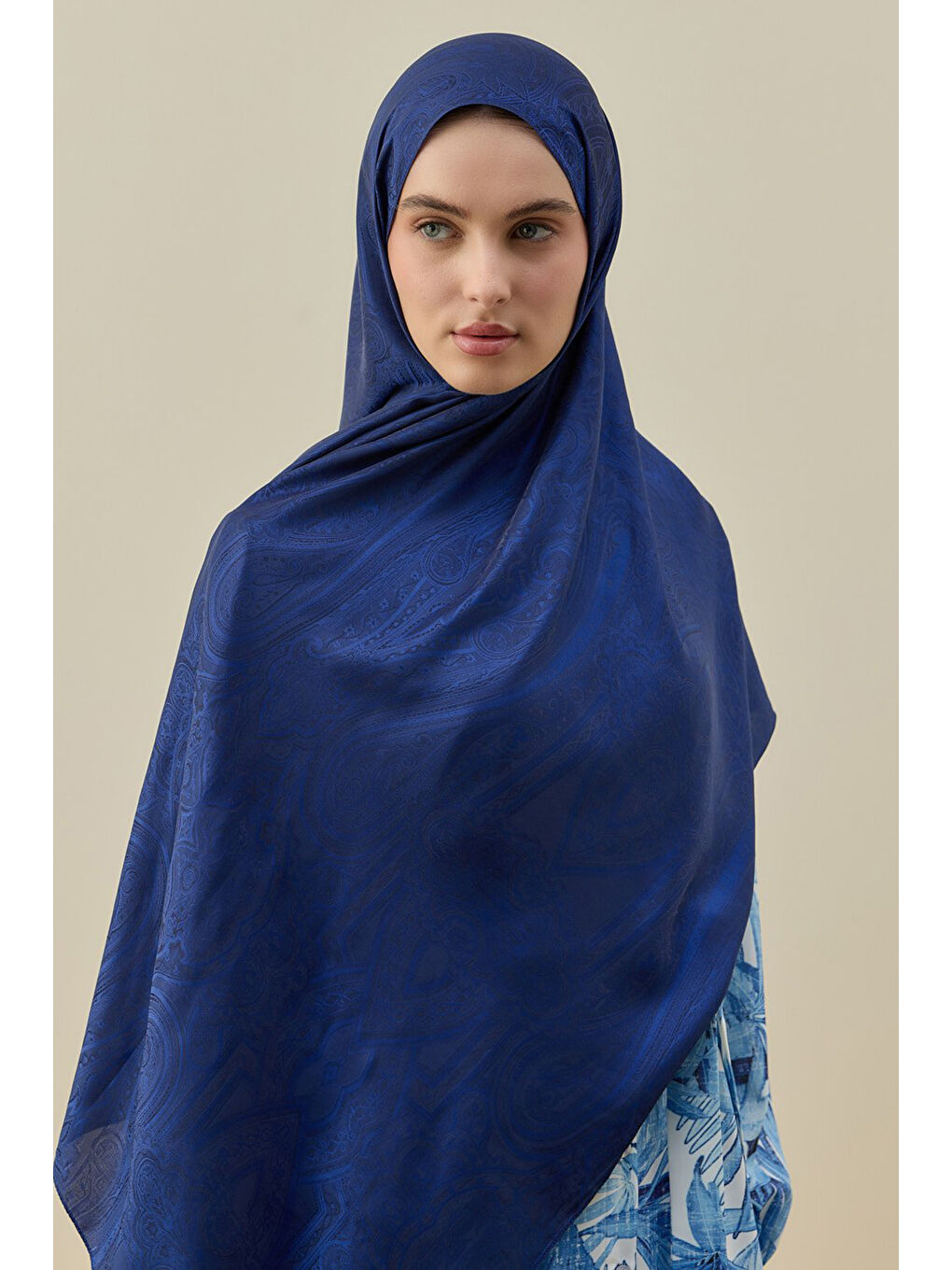 İconic kadın Şal 2605 Lacivert-2