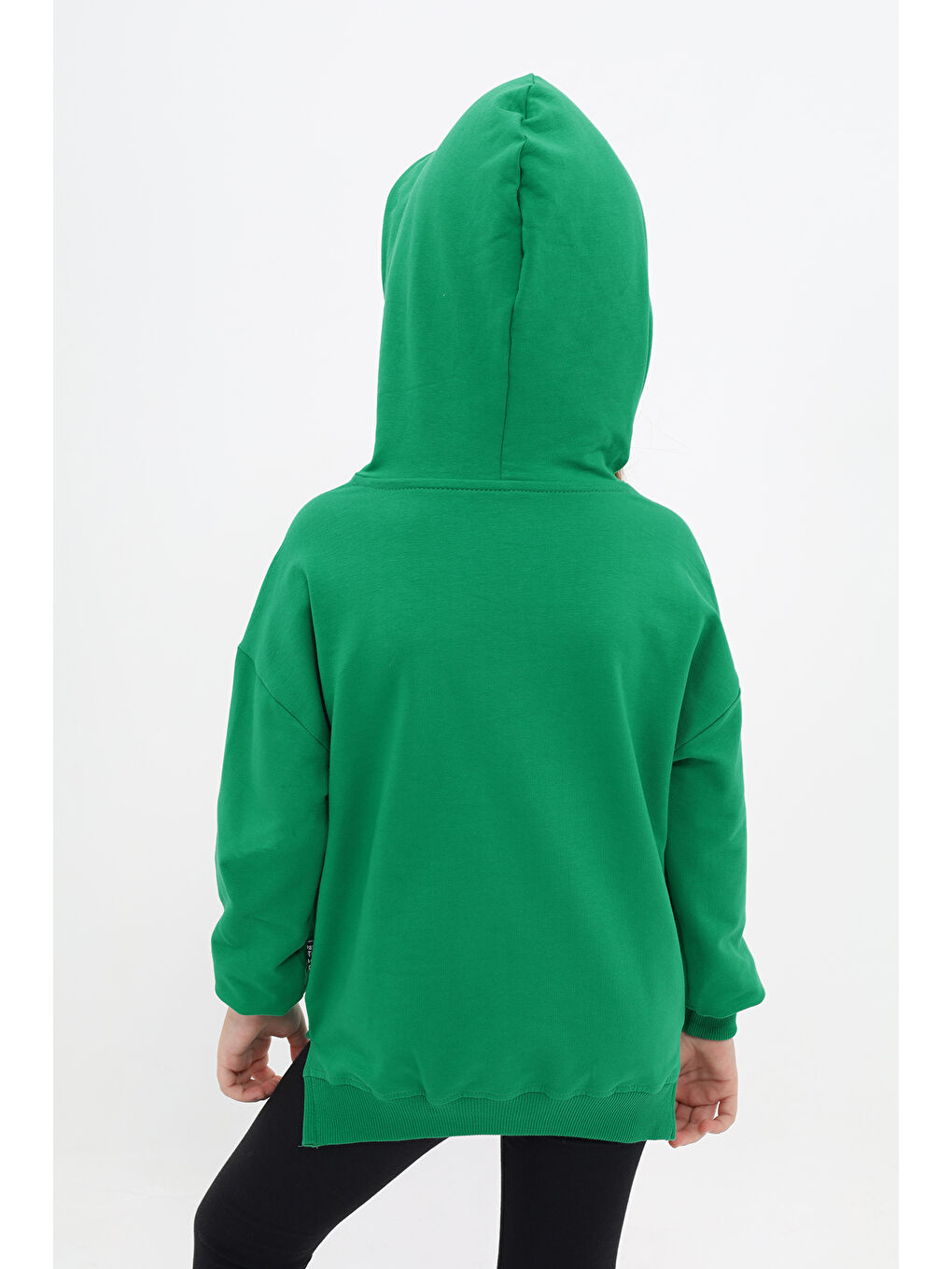 Yeşil Kız Çocuk Nakışlı Sweatshirt-4