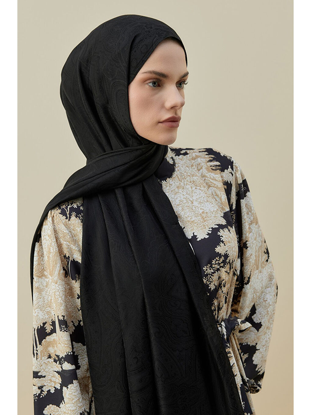 İconic kadın Şal 2605 Siyah-1