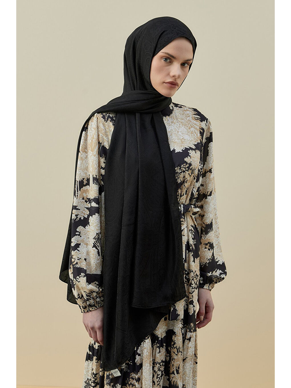 İconic kadın Şal 2605 Siyah-3