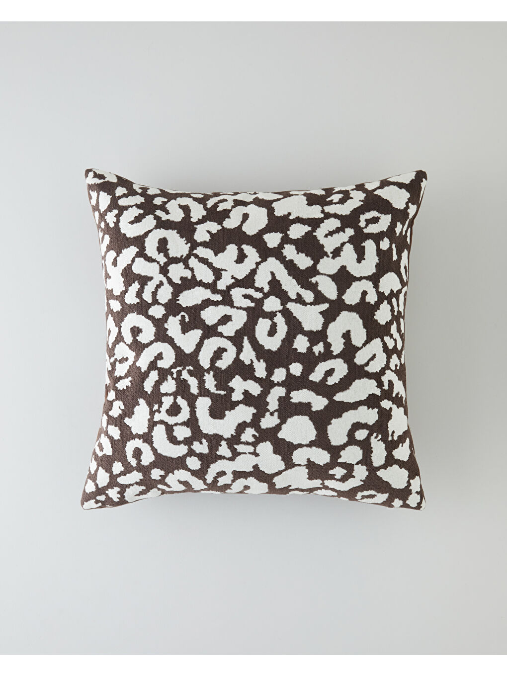 Kahverengi Leopura Dekoratif Kırlent 45x45 cm Kahve